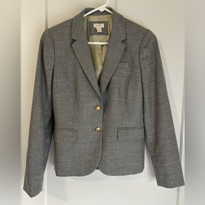 J. Crew Classic Gray School Boy Blazer with Gold Buttons size 4
